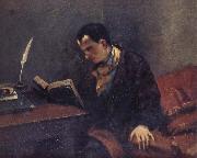 Gustave Courbet Portrait of Baudelaire oil painting artist